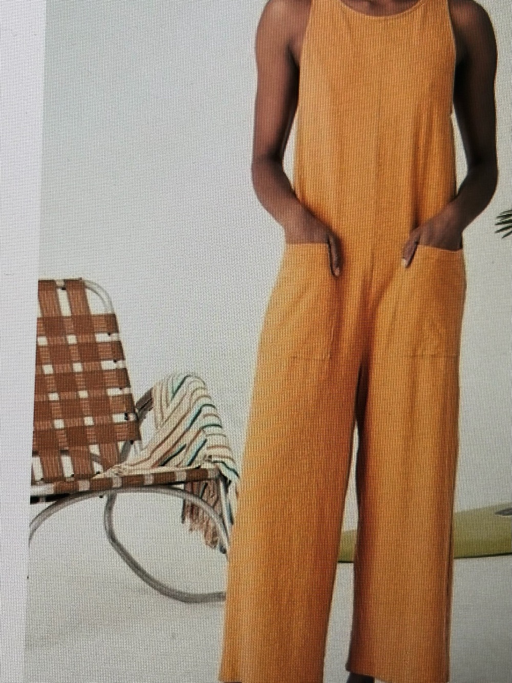 Back Beat Co. Wide-Leg Jumpsuit in Mustard